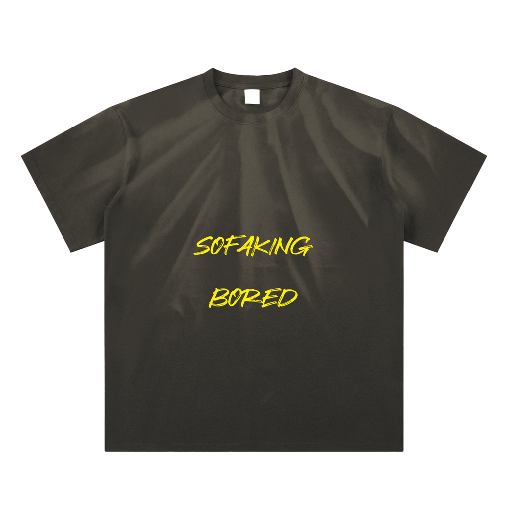 Hand-Scrunched Sunfade Sofa King Bored T-Shirt