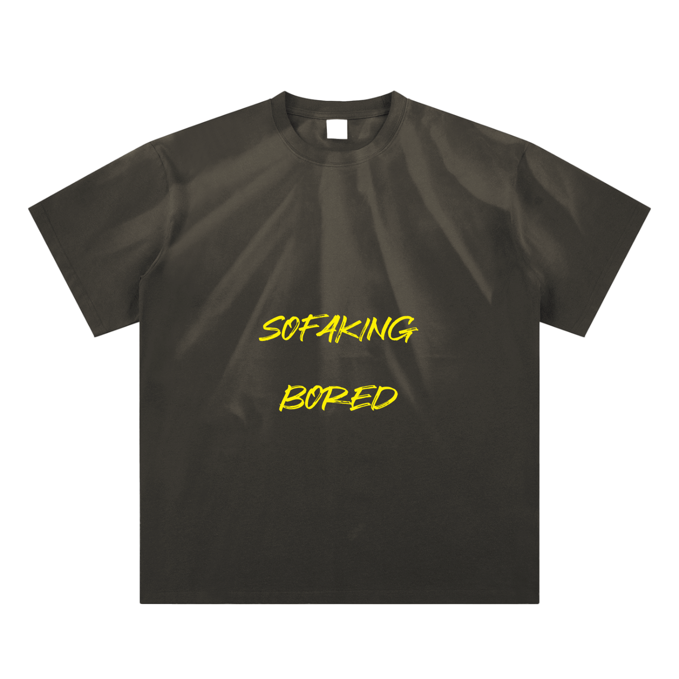 Hand-Scrunched Sunfade Sofa King Bored T-Shirt
