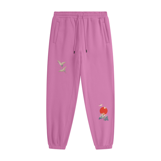 Streetwear Fleece Birds Joggers