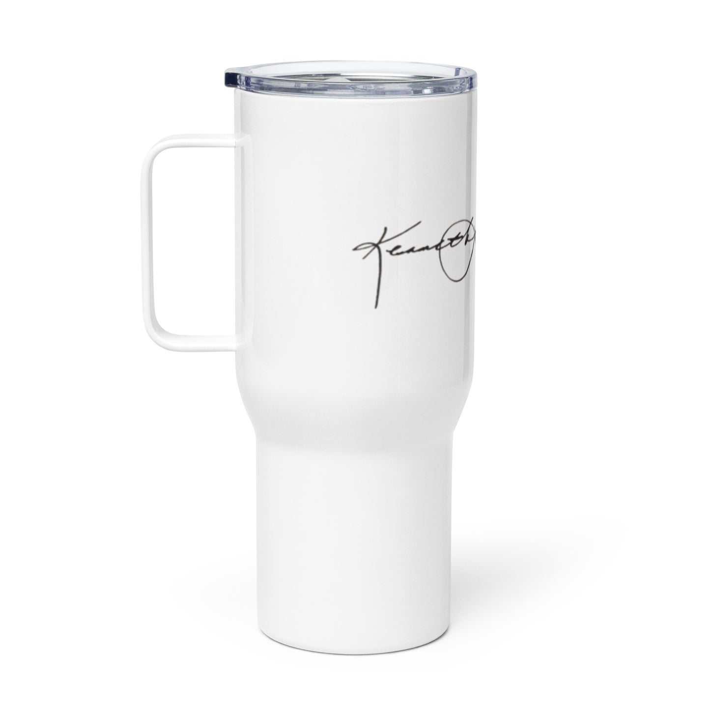 Travel mug with a handle